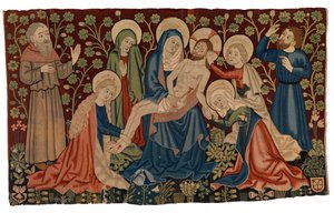Antependium de tapisserie avec Lamentation sur le Christ mort 