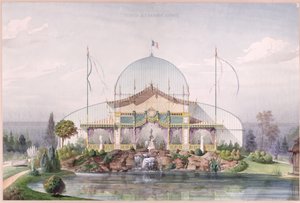 Tente et grande serre dans le jardin de l