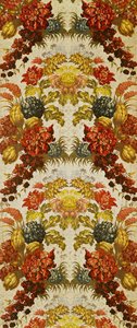 Textile avec un motif floral répétitif, atelier de Lyon, vers 1740 - French School