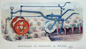 La machine Bajac pour soulever les betteraves, vers 1900 - French School