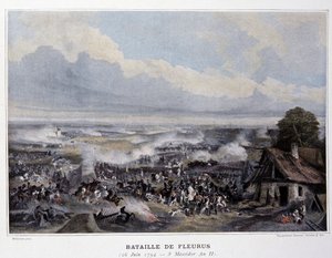 La bataille de Fleurus en 1794 - dans "Batailles napoléoniennes", fin du 19e siècle