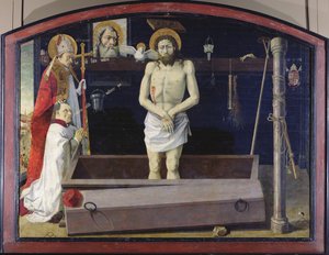 Le retable de Boulbon : La Trinité avec un donateur présenté par Saint Agricol, École de Provence - French School