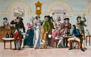 Le Café des Comédiens à Paris, début du XIXe siècle - French School