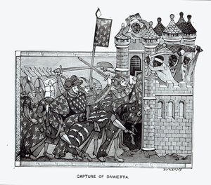 La capture de Damiette en 1249 - French School