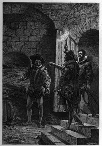 La capture de Guy Fawkes - Arrestation de Guy Fawkes (Guido Falxius, connu sous le nom de John Johnson, catholique anglais)
