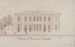 Le Château de la Piscine, près de Montpellier, dessiné par Monsieur de Cenani - French School