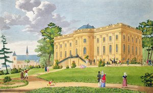 Le Château de Montmorency, près de Paris (gravure en couleur)