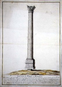 La colonne de Pompée à Alexandrie, c.1700 - French School