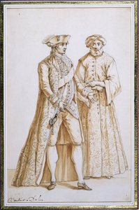Le Comte de Saint-Priest, ambassadeur de France à la Sublime Porte à Constantinople, avec son dragoman - French School