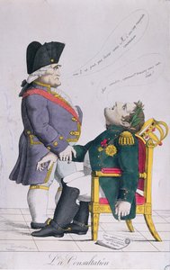 La Consultation, caricature de Cambacérès (1753-1824) et Napoléon (1769-1821) vers 1810-14