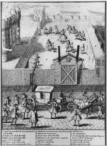Les Convulsionnaires de Saint-Médard emmenés à la prison de la Bastille, vers 1730