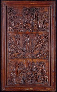 Le Credo, Panneau I : La Création du Monde, Transfiguration, Annonciation et Nativité, 1587 - French School