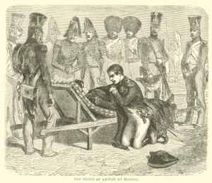 La mort de Lannes à Essling (gravure) - French School