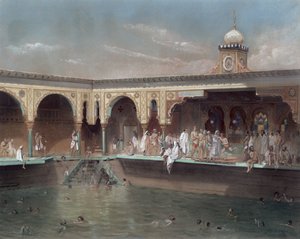 Les Bains Deligny, Paris, 1842 - French School