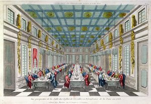 La Salle à manger à Versailles en 1763 - French School