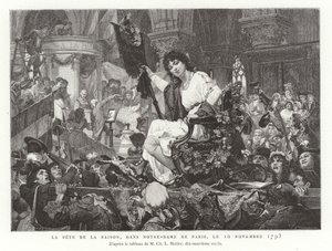 La Fête de la Raison à Notre-Dame de Paris, 10 novembre 1793 - French School