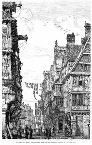 La Judengasse de Francfort, c.1860-70
