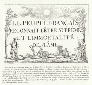 Le peuple français reconnaît l