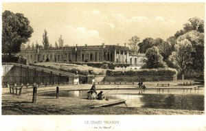 Le Grand Trianon, vu du canal à Versailles en 1857 - French School