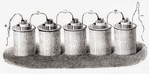 La cellule de Grove (Les Merveilles de la Science, pub.1870) - French School