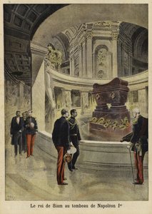 Le roi de Siam visitant la tombe de Napoléon Ier, Paris, 1897