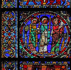 La Vie du Christ : Trois saints assistant à la Présentation au Temple