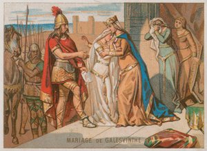 Le mariage de Galswinthe avec le roi Chilpéric Ier