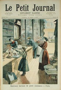 Le nouveau bureau de poste auxiliaire à Paris, du Petit Journal, 18 mai 1894