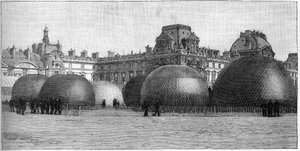 Le Parc des ballons installé aux Tuileries lors de la fête de Paris en 1888.