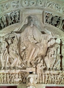 La Pentecôte, du tympan du portail central, vers 1120 - French School