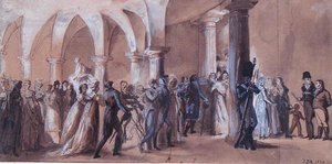 Le péristyle au Théâtre Français