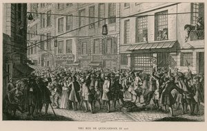 La rue de Quincampoix en 1718
