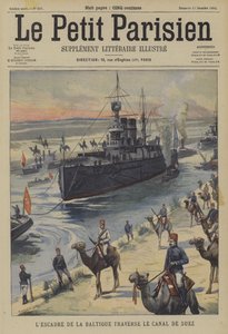 La flotte baltique russe traversant le canal de Suez