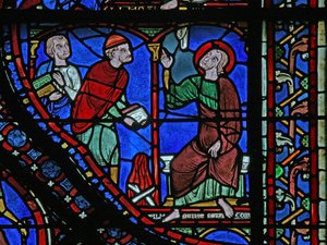 La fenêtre de Saint Jacques : Almongenes (Hermogines) sur le point de brûler ses livres