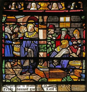 La fenêtre de Saint Louis : Louis lave les pieds des pauvres