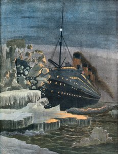 Le Titanic heurte un iceberg - French School