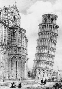 La tour et la cathédrale de Pise (gravure)