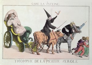 Le triomphe de la variole, vers 1804 (gravure en couleur)