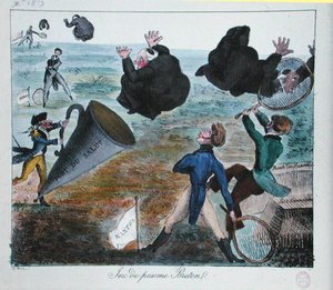 La réception indésirable des missionnaires en Bretagne, décembre 1819 (gravure)