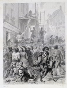 La Guerre des Farines : émeute devant une boulangerie en mai 1775 (premiers fruits de la Révolution française)