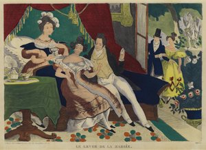 La mariée se lève le matin (lithographie couleur)