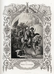 La prise de Constantinople en 1453 par les forces ottomanes. Gravure pour illustrer Histoire des papes par Maurice Lachatre (1814-1900), librairie du progrès, Paris