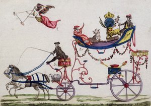 Le départ des trois ordres pour Versailles en mars 1789 - French School