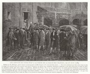 Les députés du Tiers État à la porte de la Salle des Séances, 23 juin 1789 - French School