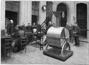 Le salon du Crédit Foncier en 1898 - French School