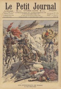 Le vol du sultan Abdelaziz du Maroc (lithographie couleur)