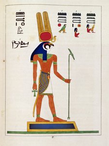Le dieu Mandou, illustration du Pantheon égyptien : collection des personnages mythologiques de l