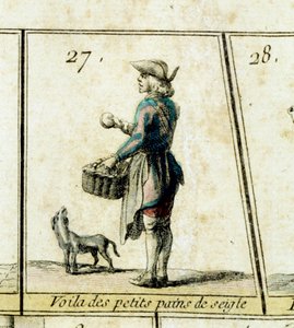 Le marchand de petits pains de seigle (détail) - French School
