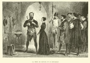 La mère de Johannes Kepler et le bourreau - French School