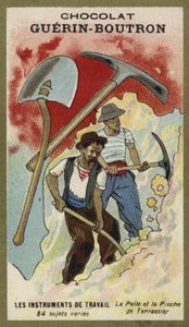 La pioche et la pelle du terrassier - French School